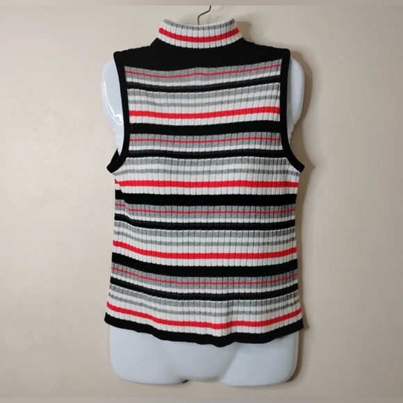 The Great American Sweater Sleeveless Striped Knit Top Size Large USA Made VTG - Picture 1 of 8